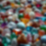 A stunning display of rare gemstones showcasing their unique colors and textures.