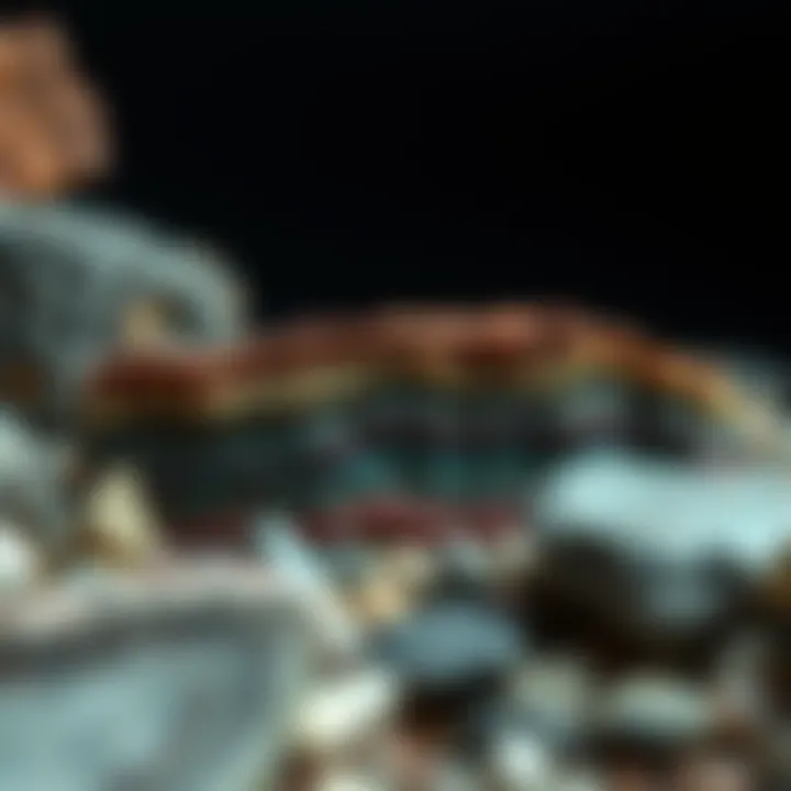 A geological cross-section illustrating the formation of rare stones over time.