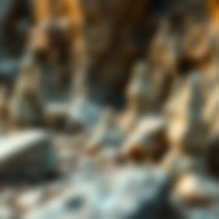 Geological Formations in Washington A close-up view of diverse geological formations in Washington.
