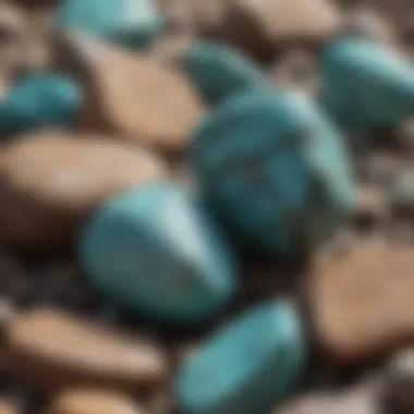 Collectible Rocks with Turquoise Aesthetics An assortment of collectible rocks that mimic the beauty of turquoise.