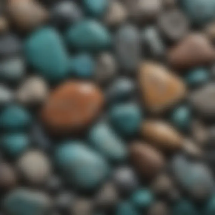 Stunning specimens of rocks that resemble turquoise in various shades.