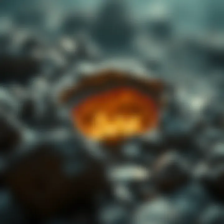 Geological Insights into Round Rock Formation Geological cross-section showing the formation of round rocks with crystals