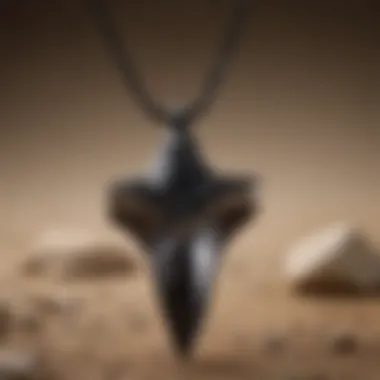 A collection of black shark tooth necklaces emphasizing their unique qualities.