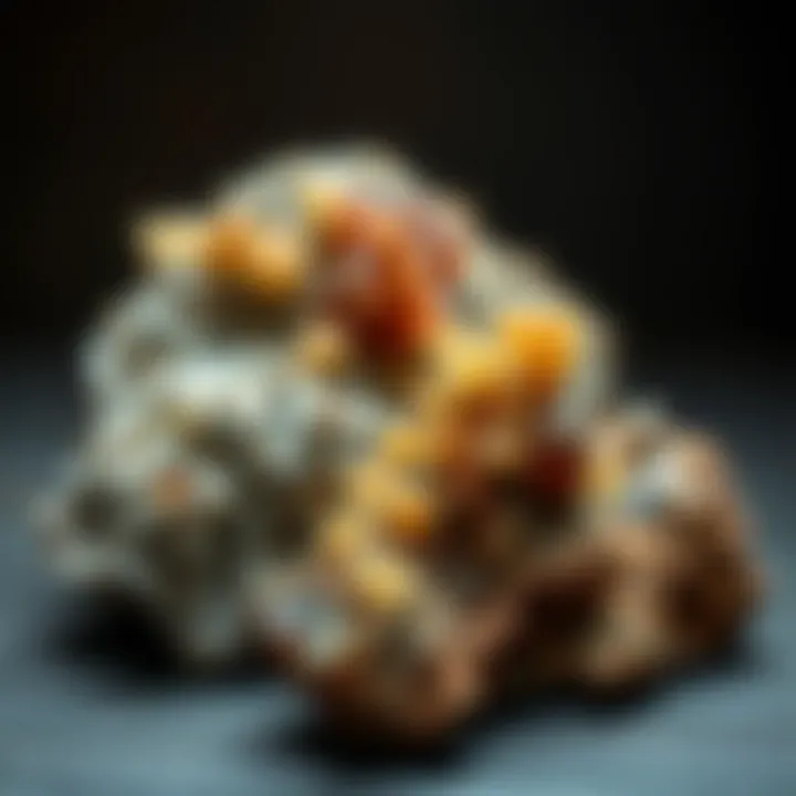 Before and after comparison of a restored mineral specimen