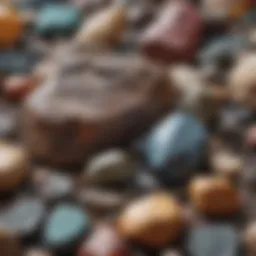 A vibrant collection of unique rock specimens showcasing various mineral compositions.