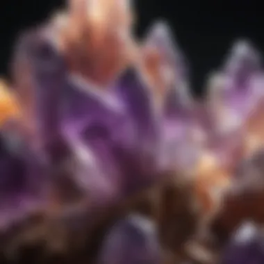 Vibrant Amethyst Crystals Close-up of vibrant amethyst crystals reflecting light
