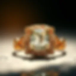 Intricate gemstone setting showcasing fine craftsmanship