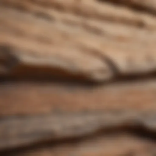 A close-up view of different sandstone textures showcasing their unique patterns