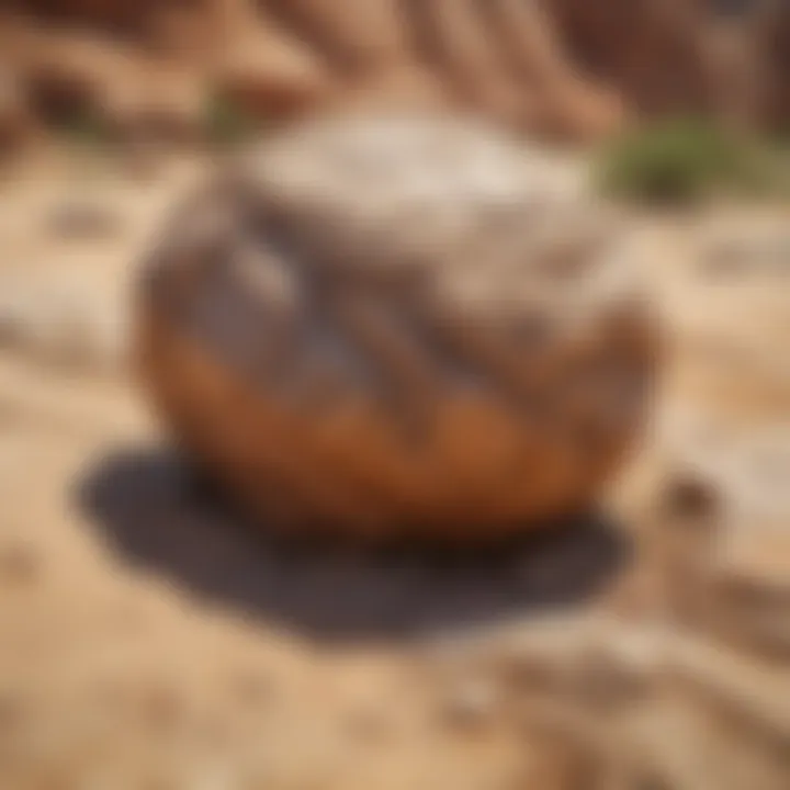 A geological formation demonstrating various sandstone layers in a natural landscape