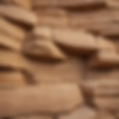 An architectural structure made of sandstone highlighting its use in construction