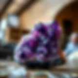 Stunning amethyst cluster showcasing vibrant purple hues