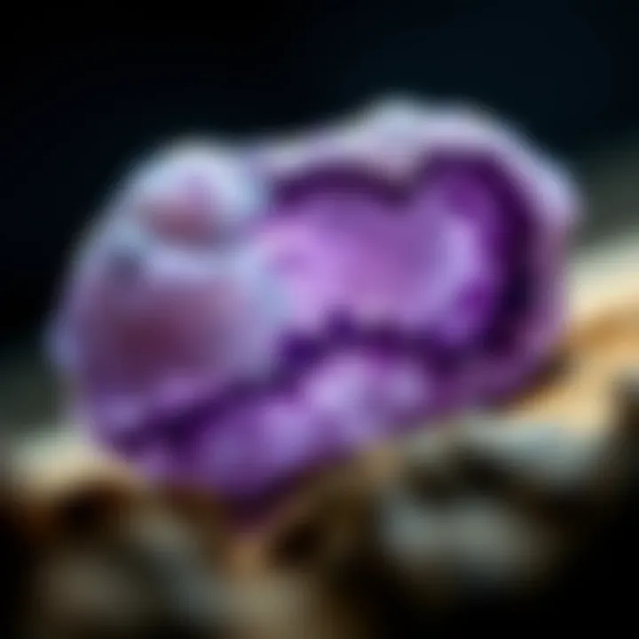 Richly colored purple fluorite exhibiting unique crystal formations