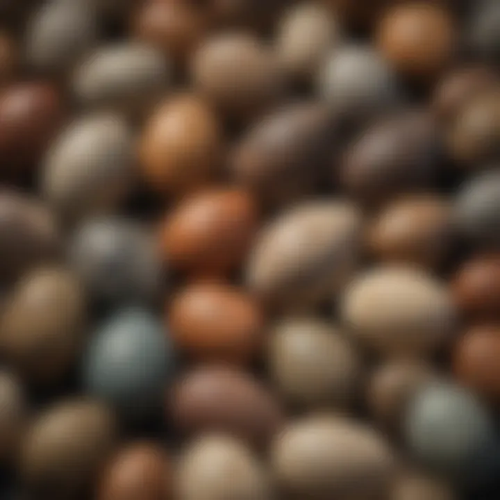 Variety of dinosaur eggs on display