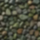 A variety of green rocks showcasing different textures and shades