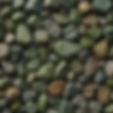 Diverse Green Rock Textures A variety of green rocks showcasing different textures and shades