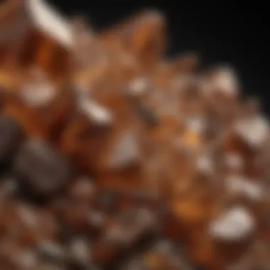 Various types of brown crystals displayed to highlight their diversity and beauty.