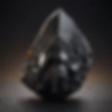 Shungite crystal showcasing its unique structure