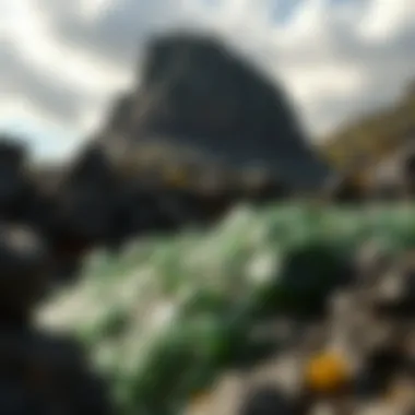 Geological Source of Moldavite A picturesque landscape depicting the geological origins of moldavite