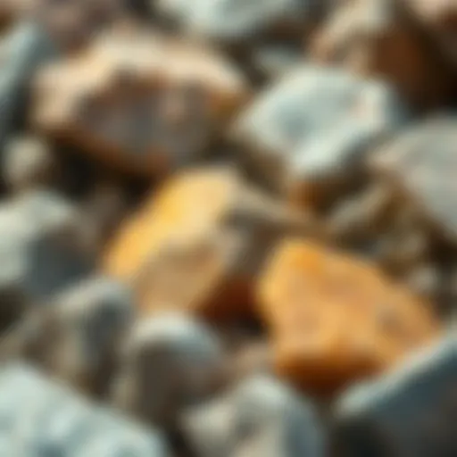 A close-up view of various rock types showcasing their textures and colors