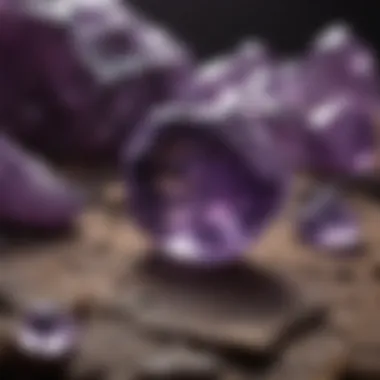 A historical depiction of amethyst in ancient artifacts