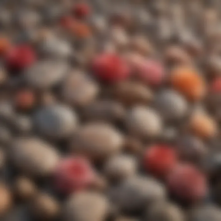 Collection of various rose-like rocks displayed together