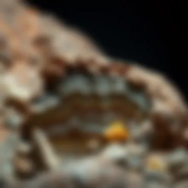 Geological Formation of Flint Geological formation displaying layers of flint within sedimentary rock