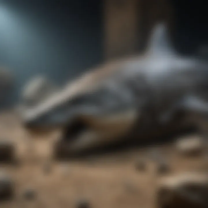 Fossil representation of megalodon remains