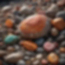 A stunning display of rare rocks showcasing vibrant colors and unique textures