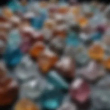 Diverse Crystals in Tumblers A well-organized collection of diverse crystals displayed in tumblers