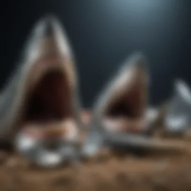 Comparison of megalodon teeth with modern shark teeth