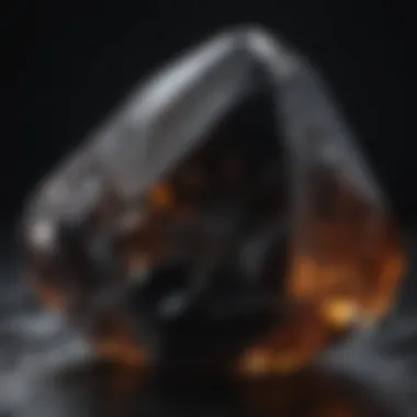 Textured Black Crystal Deep black crystal with unique textures and facets