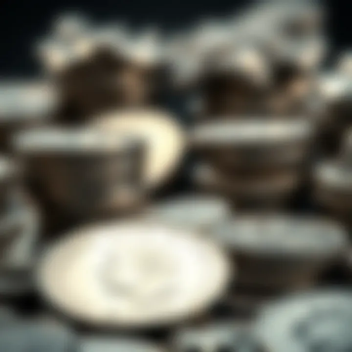 A collection of silver coins representing collectibles