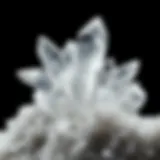 Close-up of silver crystals showcasing their unique structure