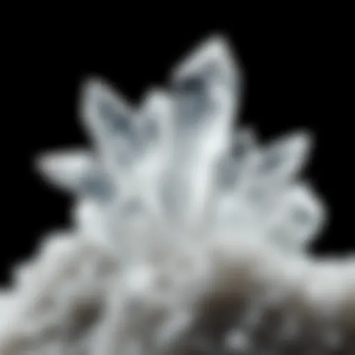 Close-up of silver crystals showcasing their unique structure