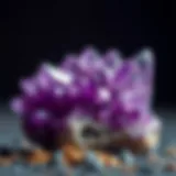 A vibrant amethyst crystal cluster showcasing its rich purple hues