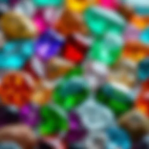 A vibrant array of gemstones showcasing their natural colors and textures.