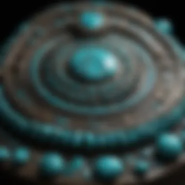 Cultural Artifacts Adorned with Turquoise Artifacts featuring turquoise inlay, depicting the historical significance and cultural usage of this mineral.