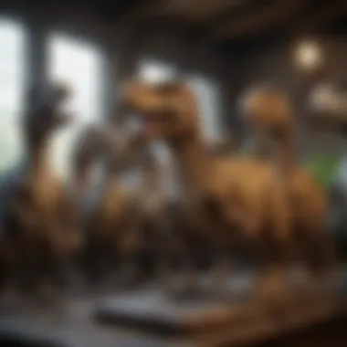 Dino Puppet Collection Showcase A vibrant collection of dino puppets displayed in a creative arrangement