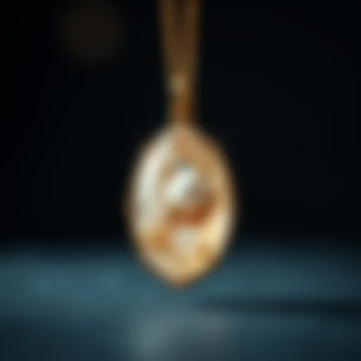 Elegant Mineral Pendant An elegant mineral pendant highlighting the natural beauty of the stone