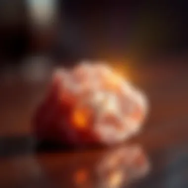 Radiant Mineral Specimen A polished mineral specimen reflecting light