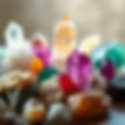A vibrant collection of raw crystals displaying their natural beauty.
