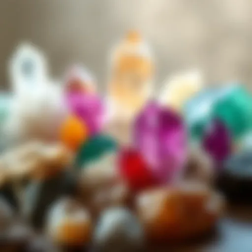 A vibrant collection of raw crystals displaying their natural beauty.