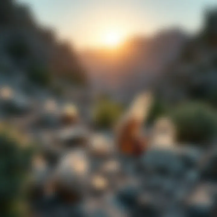 Ideal Crystal Hunting Location A scenic outdoor location ideal for crystal hunting.