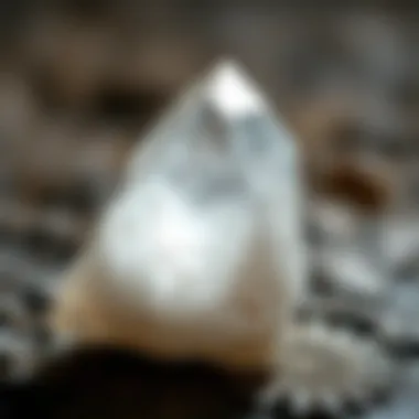 The Clarity of Polished Quartz A close-up view of a polished quartz crystal, highlighting its clarity and luster.