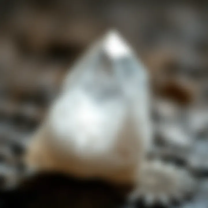 The Clarity of Polished Quartz A close-up view of a polished quartz crystal, highlighting its clarity and luster.