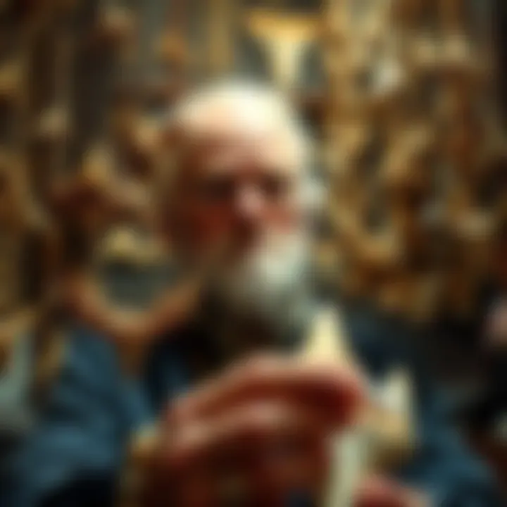 A collector showcasing an impressive array of shark tooth necklaces