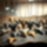 Elegant display of various shark tooth necklaces showcasing their intricate designs