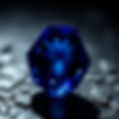 The Enigmatic Charm of Sapphires A rare blue sapphire glistening under the light, highlighting its rarity