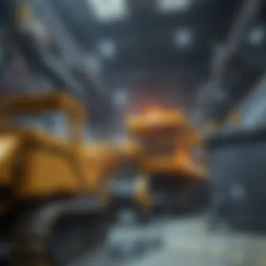 Advanced machinery used in modern gold extraction techniques