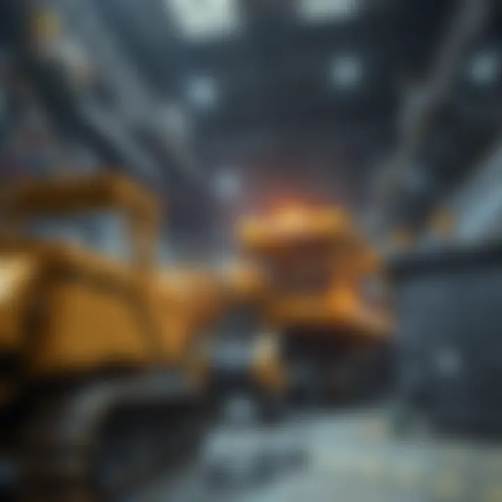 Advanced machinery used in modern gold extraction techniques